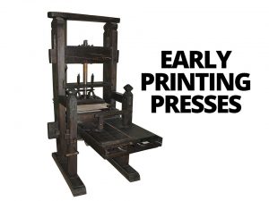 Printing presses in the west