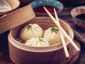 Classic Dish for Celebrating Lunar New Year: Pork Dumplings Photo of pork dumplings for the Lunar New Year recipe idea