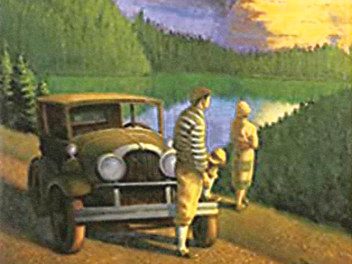 Illustration from the cover of the WPA Guide to 1930s Montana