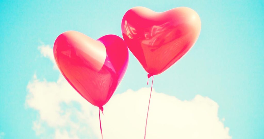 two heart-shaped balloons for a matchmakers article