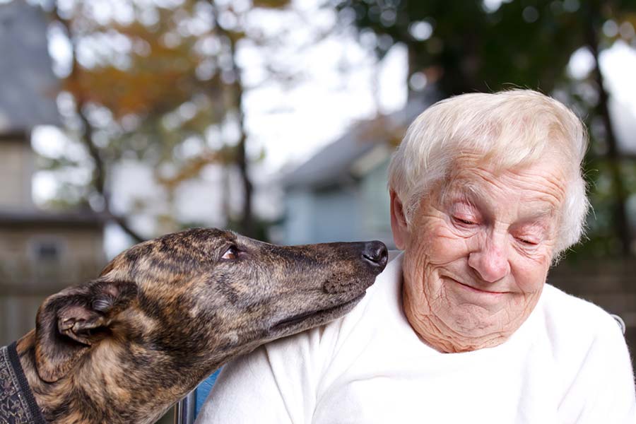 Woman with dog
