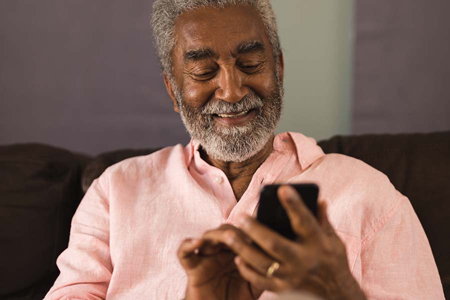 Man on phone